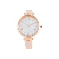 Pink Pearl PU Strap Watch - link has visual effect only