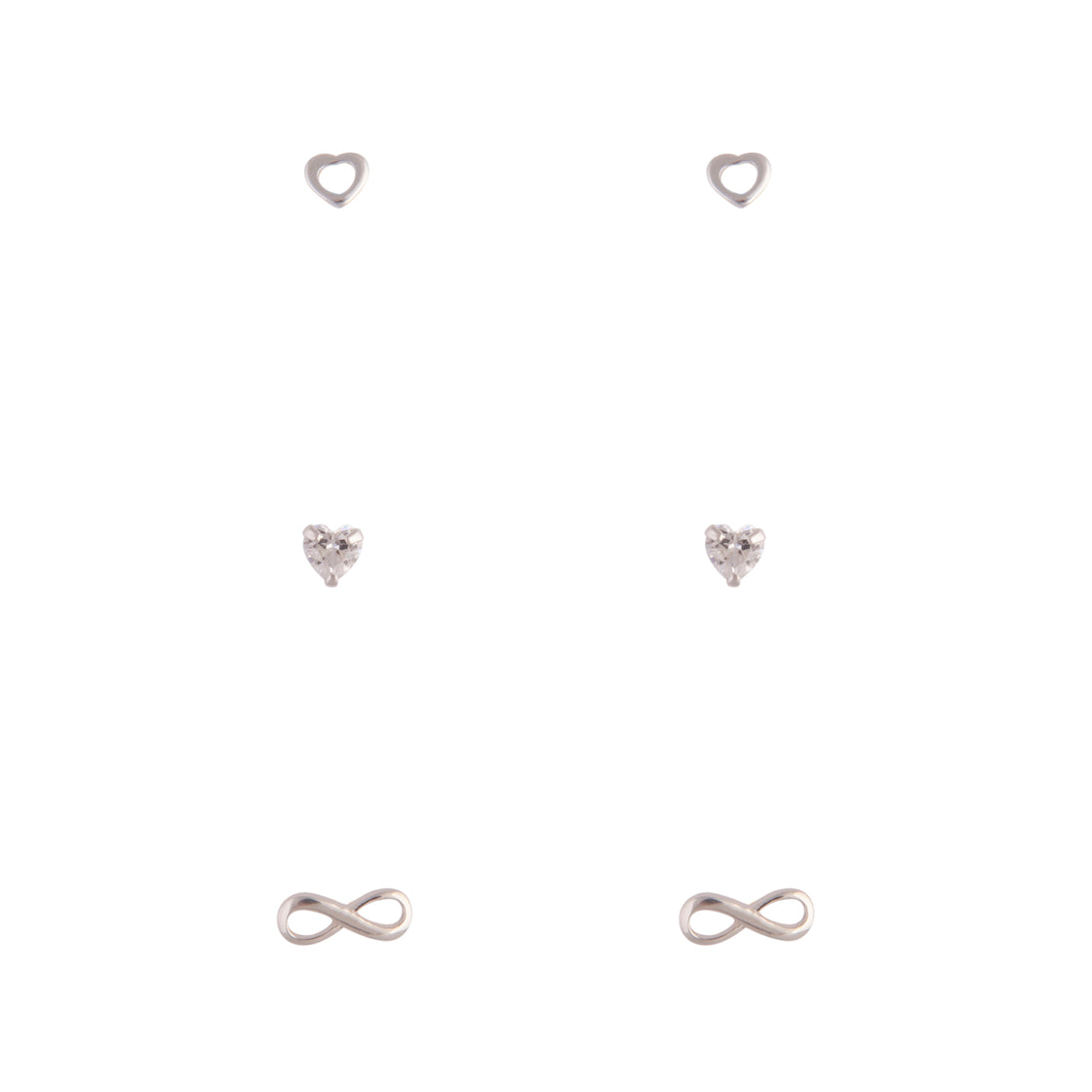 Sterling Silver Love Infinity Earring Pack