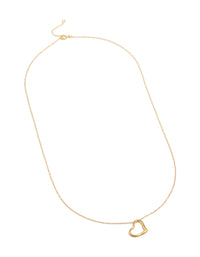 Gold Plated Sterling Silver Heart Necklace - link has visual effect only