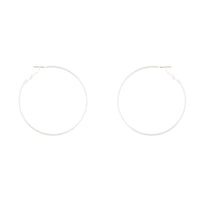 Silver Rounded 6cm Hoop Earrings - link has visual effect only