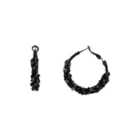 Black Chainmail Hoop Earrings - link has visual effect only