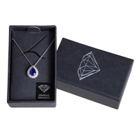 Sapphire Crystal Teardrop Pendant Necklace - link has visual effect only