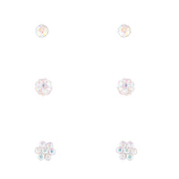 Sterling Silver Diamante Stud, Flower & Bead Pack - link has visual effect only