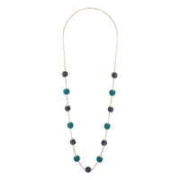 Antique Gold Wrap Bead Station Necklace - link has visual effect only