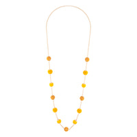 Gold Wrap Bead Station Necklace - link has visual effect only