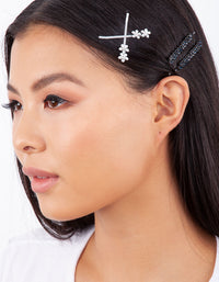 Deep Blue Diamante Zigzag Pins 4-Pack - link has visual effect only