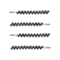 Deep Blue Diamante Zigzag Pins 4-Pack - link has visual effect only
