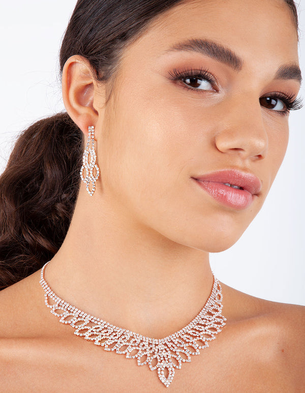 Rose Gold Decorative Diamante Set