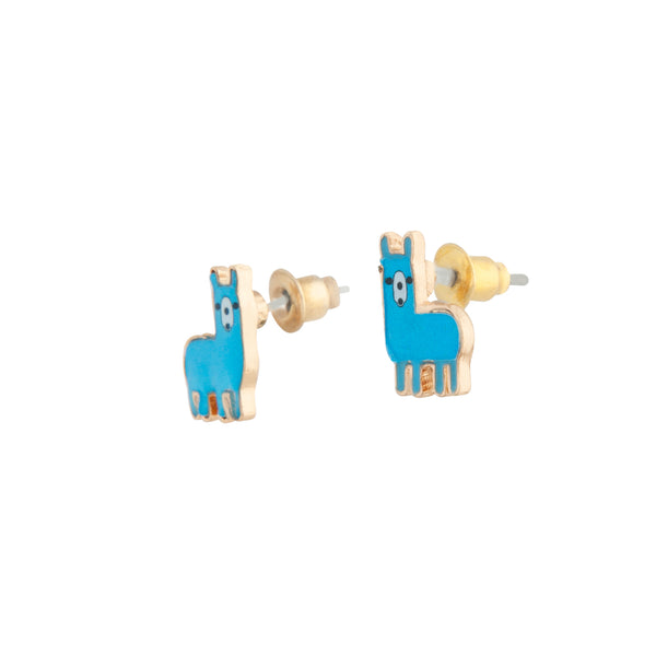 Glitter Llama Stud Earrings