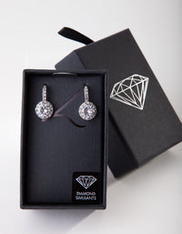 Cubic Zircona Round Fancy Drop Earrings - link has visual effect only