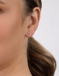 Gold Plated Sterling Silver Diamante Line Star Earrings Trio - link has visual effect only