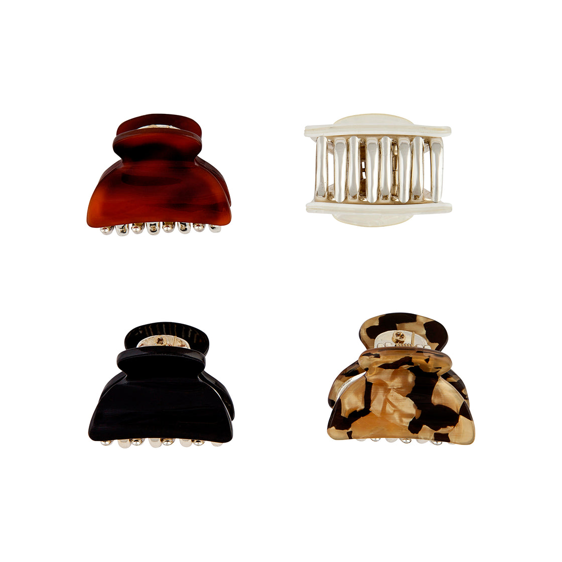 Multi Neutral Claw Clip 4-Pack