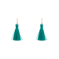 Rose Gold Green Mini Tassel Earrings - link has visual effect only