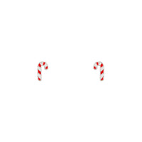 Silver Candy Cane Stud Earrings - link has visual effect only