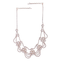 Rose Gold Pearl Layer Diamante Hair Vine - link has visual effect only