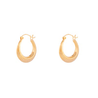 Gold Plated Sterling Silver Flat Edge Hoop Earrings - link has visual effect only