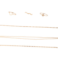 Gold Circle Ring Bracelet Pack - link has visual effect only