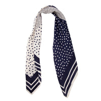 Navy Square Stripe Pattern Bandana Hair Scarf - link has visual effect only