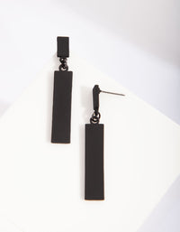 Black Geometric Coated Drop Earrings - link has visual effect only