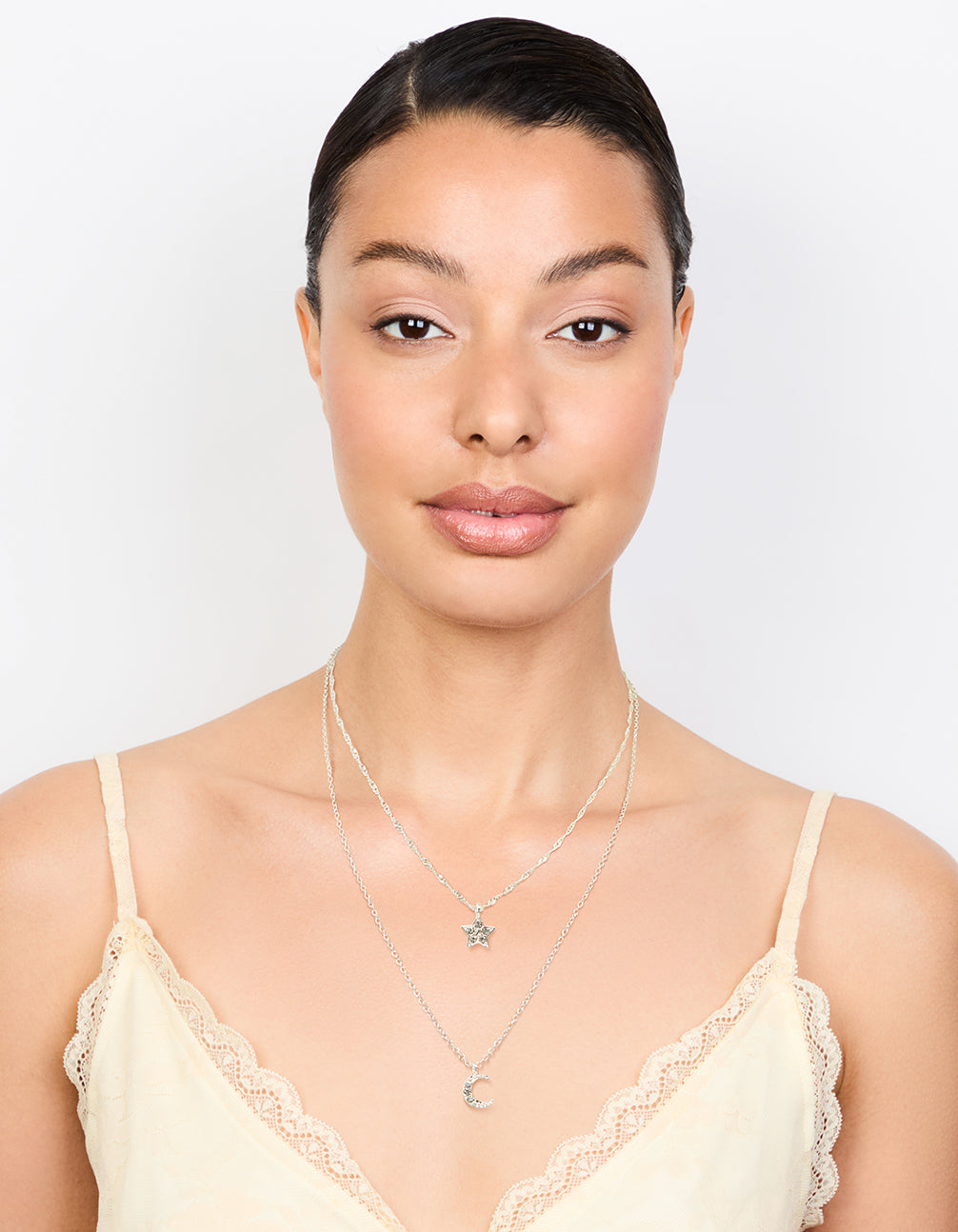 Silver Starry Night Layered Necklace