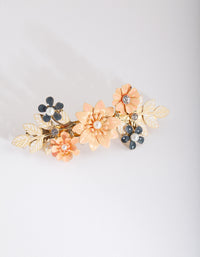 Enamel Floral Barrette Clip - link has visual effect only