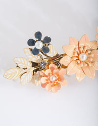 Enamel Floral Barrette Clip - link has visual effect only