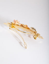 Enamel Floral Barrette Clip - link has visual effect only