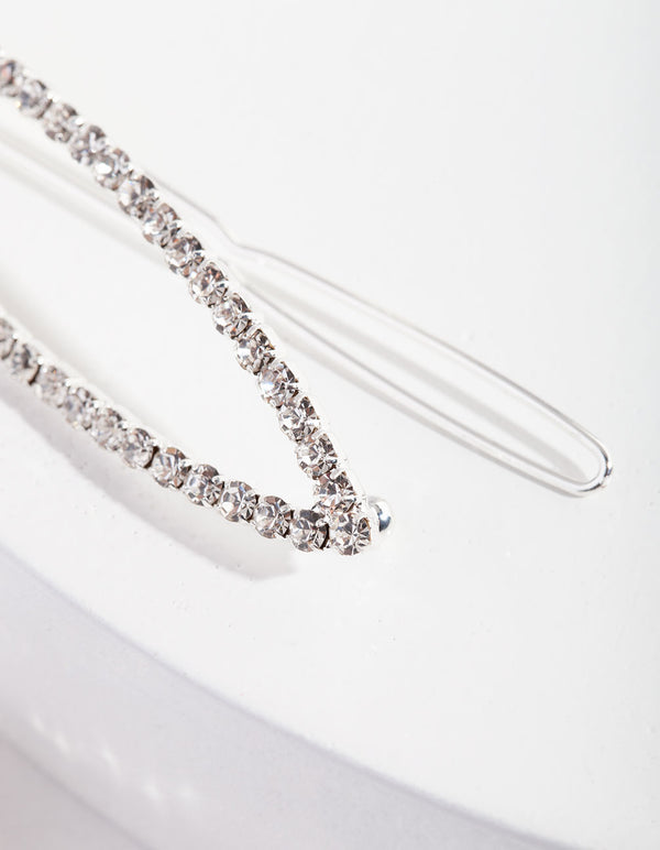 Silver Crystal Open Clip Pack