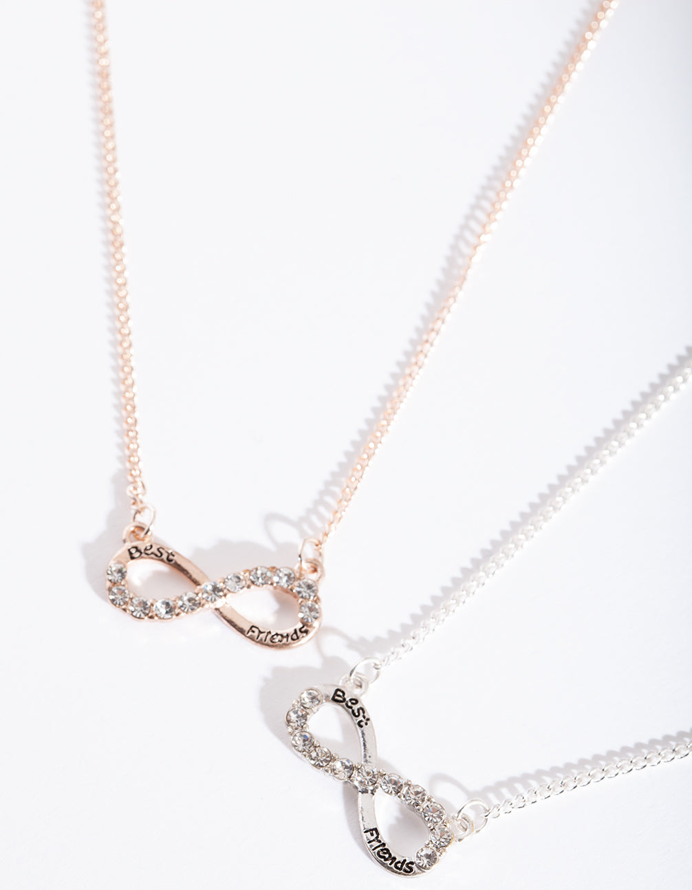 Mixed Metal Best Friend Infinity Necklace Set
