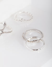 Silver Diamante Snake Ring 6-Pack - link has visual effect only