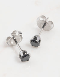 Surgical Steel Black Cubic Zirconia Piercing Stud 3mm - link has visual effect only