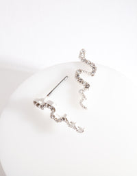 Silver Diamante Snake Stud Earrings - link has visual effect only