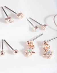 Rose Gold Sun Star Earring 5-Pack - link has visual effect only