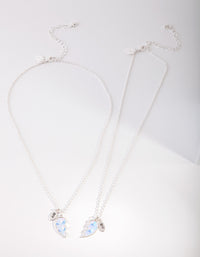 Kids Silver Heart BFF Necklace - link has visual effect only