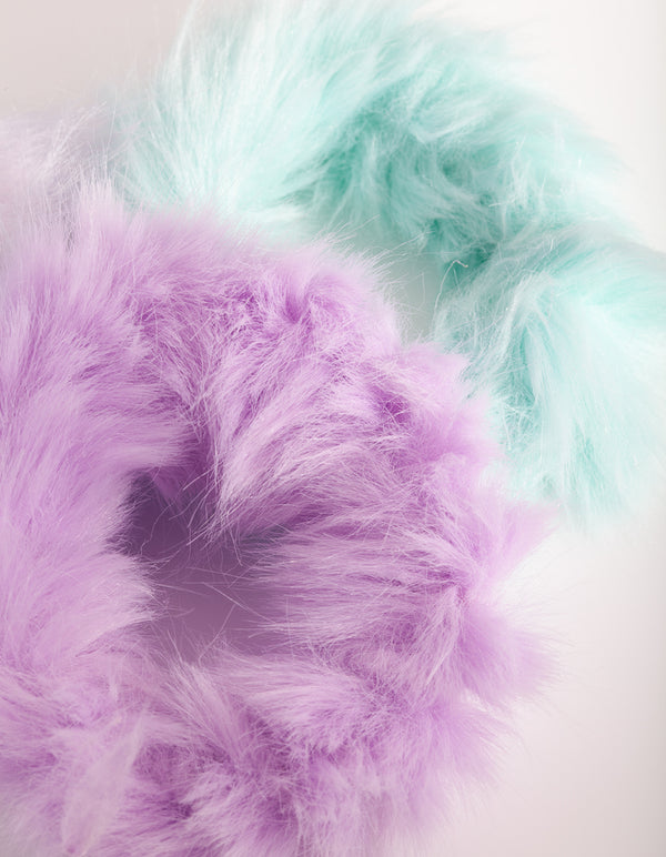 Kids Unicorn Swirl Multi Coloured Scrunchies