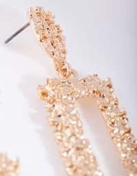 Textured Small Rectangular Earrings - link has visual effect only