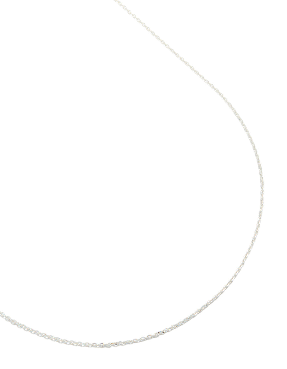 Sterling Silver 45cm Plain Chain Necklace