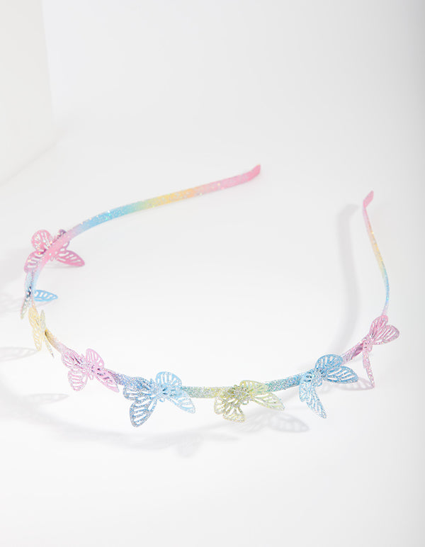 Kids Rainbow Butterfly Headband