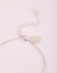 Silver Cubic Zirconia Necklace Bracelet & Earrings Set - link has visual effect only