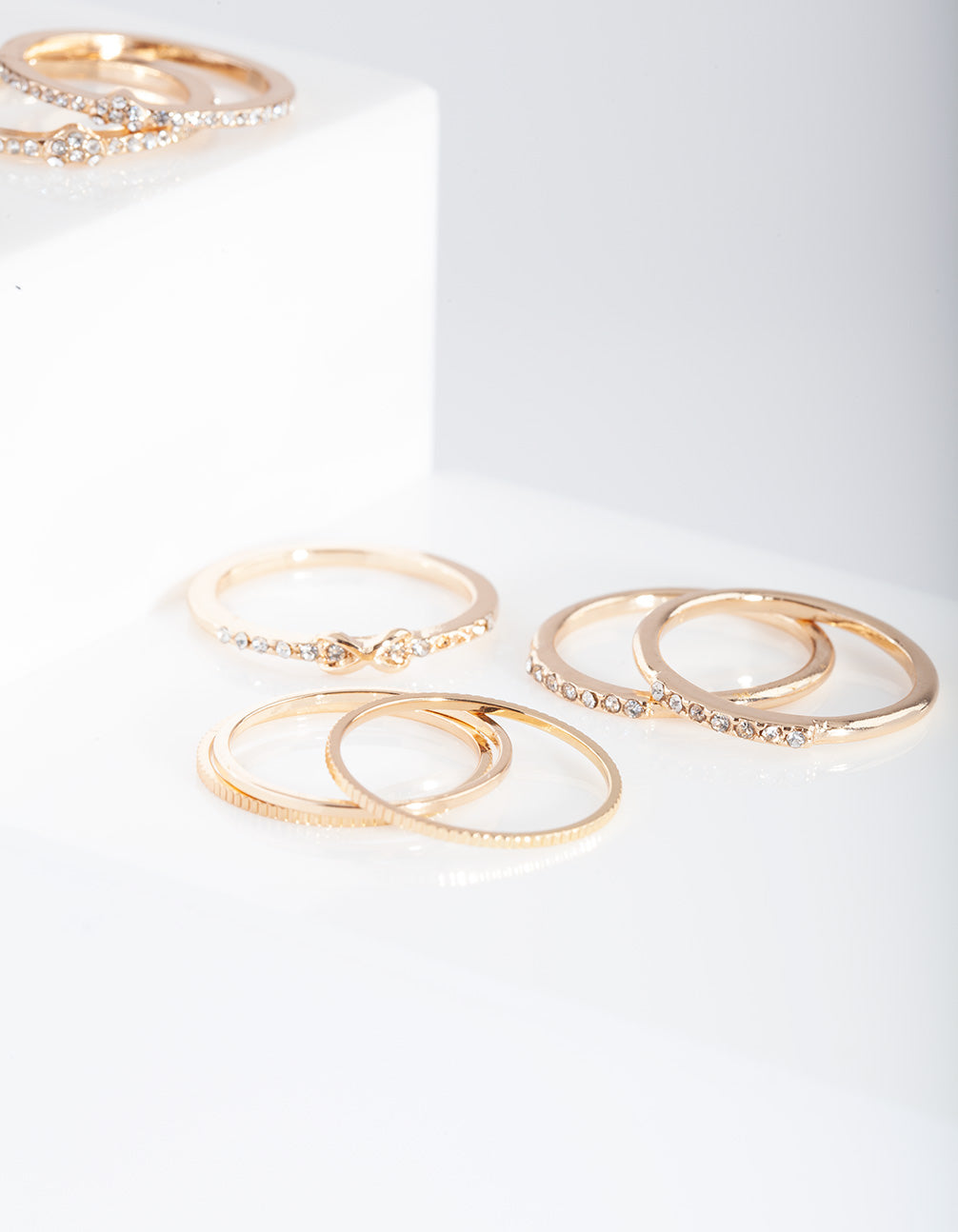 Gold Eternal Diamante Ring Pack