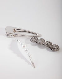 Mix & Match Coin & Pearl Hair Clip Pack - link has visual effect only
