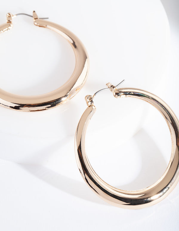 Gold Circle Hoop Earrings