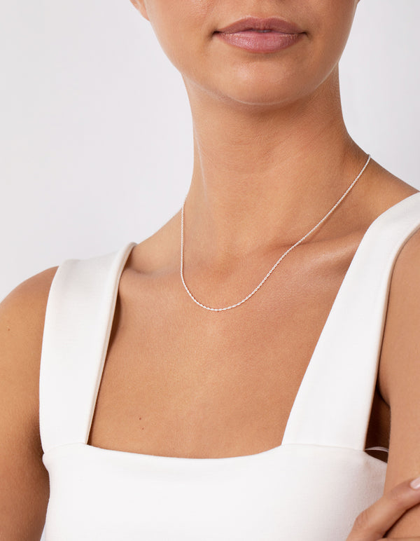 Sterling Silver Twisted Necklace