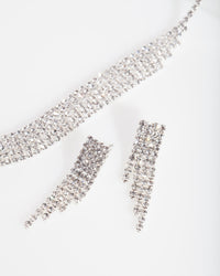 Silver Diamante Jewellery Set - link has visual effect only
