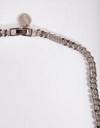 Silver Thick Chain Pendant Necklace - link has visual effect only