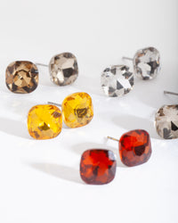 Silver Neutral Stud Earring Pack - link has visual effect only