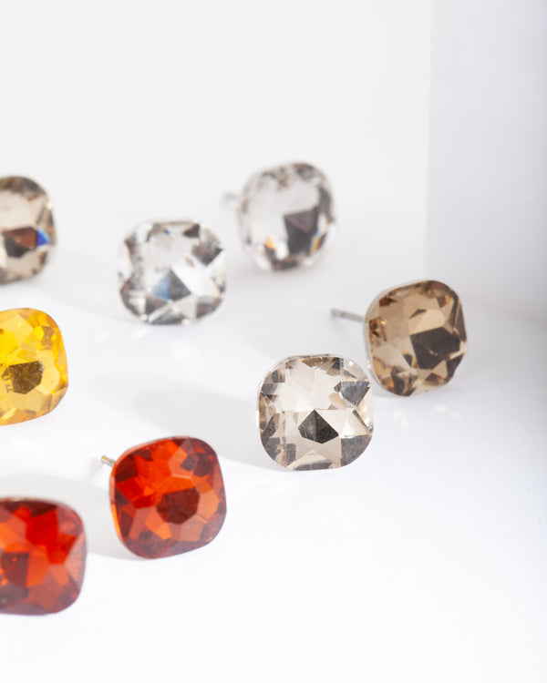 Silver Neutral Stud Earring Pack