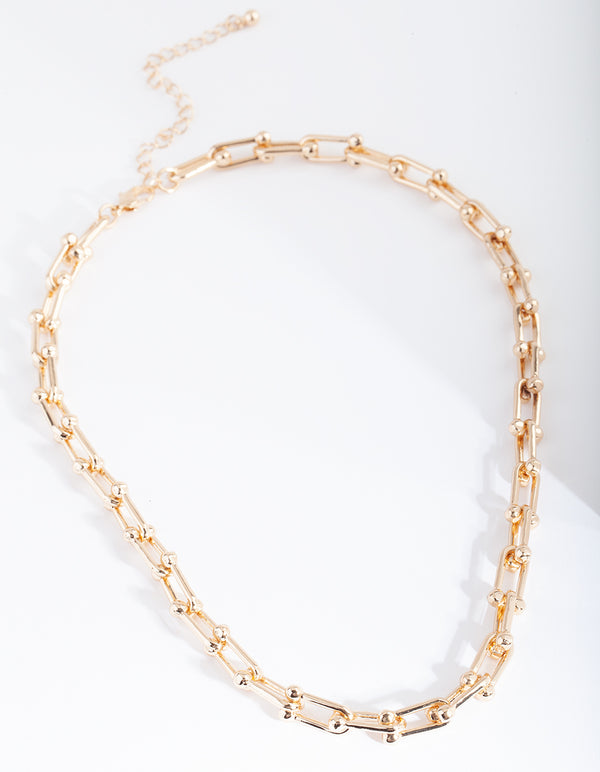 Gold Chain Link Necklace
