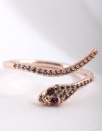 Rose Gold Cubic Zirconia Flower Ring - link has visual effect only