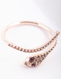 Rose Gold Cubic Zirconia Flower Ring - link has visual effect only
